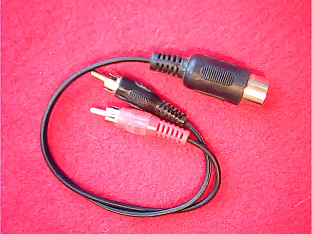Cable DIN Female 5-pin 180 <=> 2 x Phono