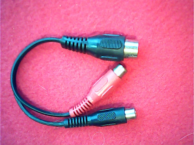 [VA-006218] Cable DIN Male 5-pin 180 <=> 2 x Phono Female