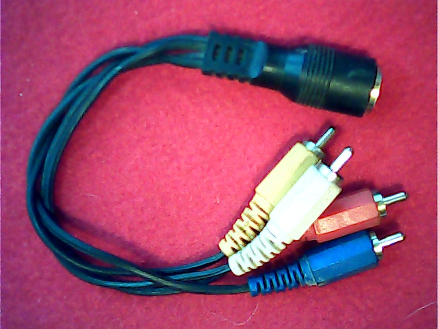 Cable DIN Female 5-pin 180 <=> 4 x Phono Male