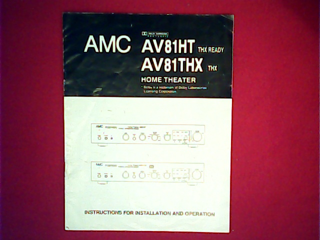 [VL-007317] AMC AV81HT, AV81THX User Manual