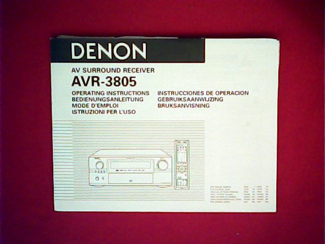 [VL-007319] Denon AVR-3805 User Manual