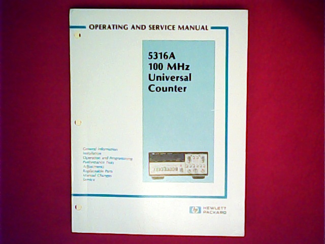 Hewlett Packard 5316A Operating and Service Manual