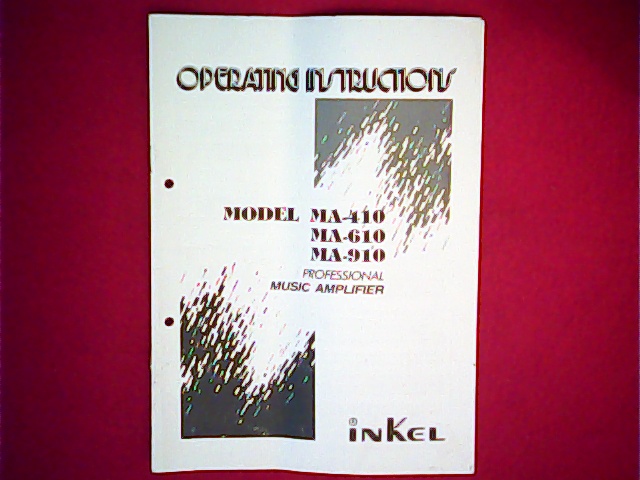 [VL-007327] Inkel MA410, MA610, MA910 User Manual