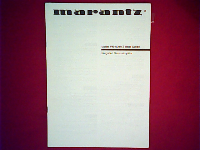 [VL-007330] Marantz PM80mkII User Manual