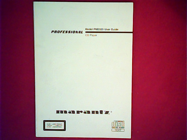 [VL-007332] Marantz PMD325 User Manual