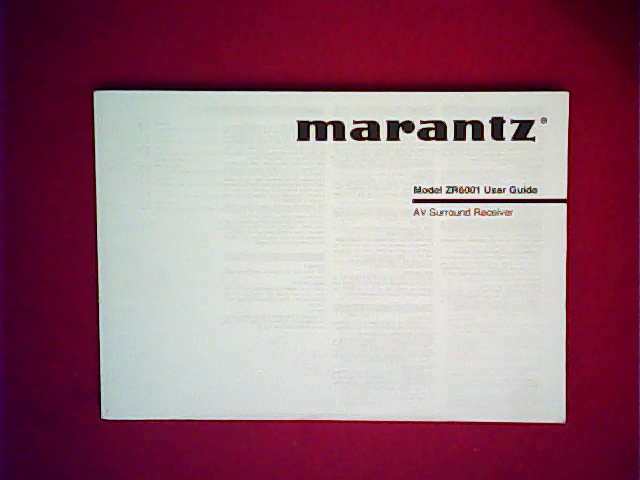 [VL-007336] Marantz ZR6001 User Manual