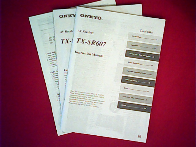 Onkyo TX-SR607 User Manual