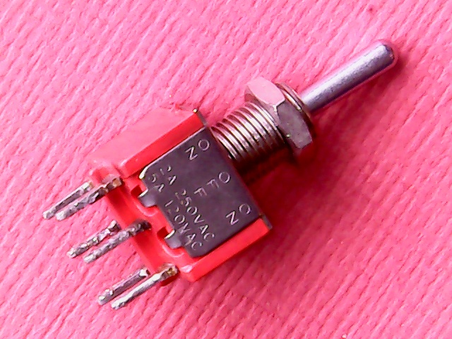 Toggle Switch C&K 7207 (used) On-Off-Mom DPDT