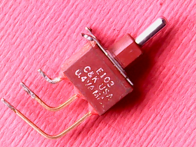 Toggle Switch C&K E103 (used) On-Off-On SPDT
