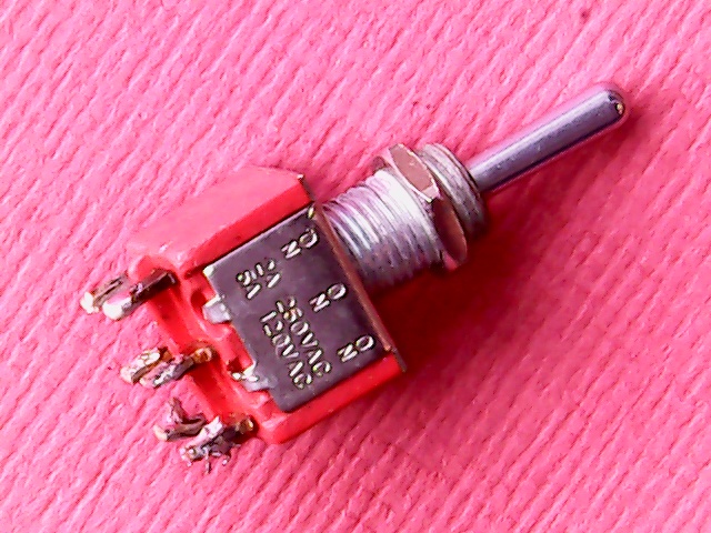 Toggle Switch C&K 7215 (used) Mom-Off-Mom DPDT