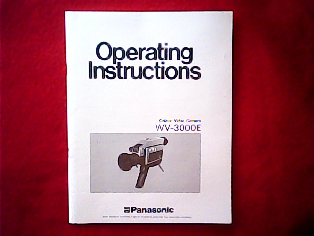 Panasonic WV-3000E Operating Instructions