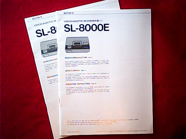 [VL-008359] Sony SL-8000E Operating Instruction