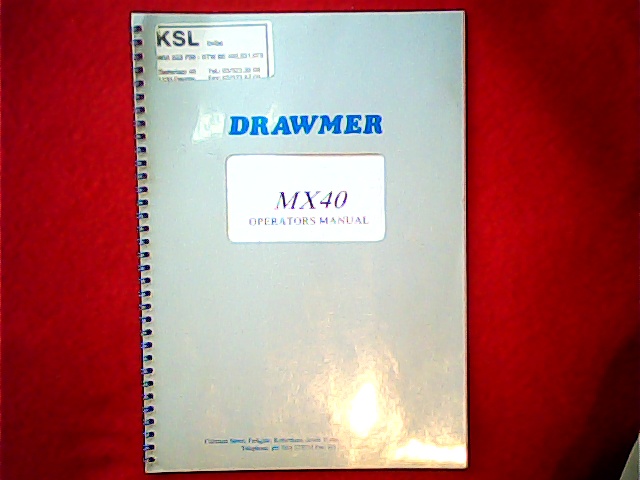 Drawmer MX40 Operators Manual