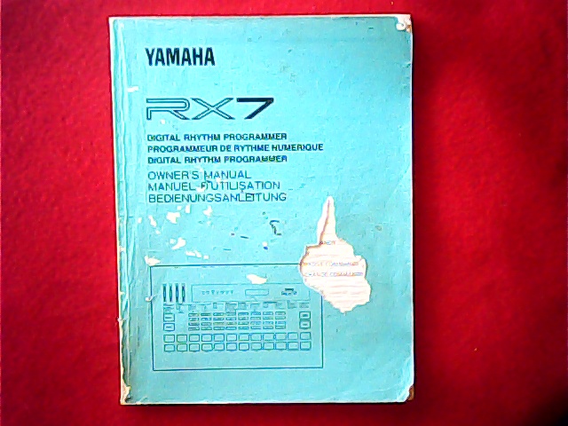 Yamaha RX7 Owner's Manual