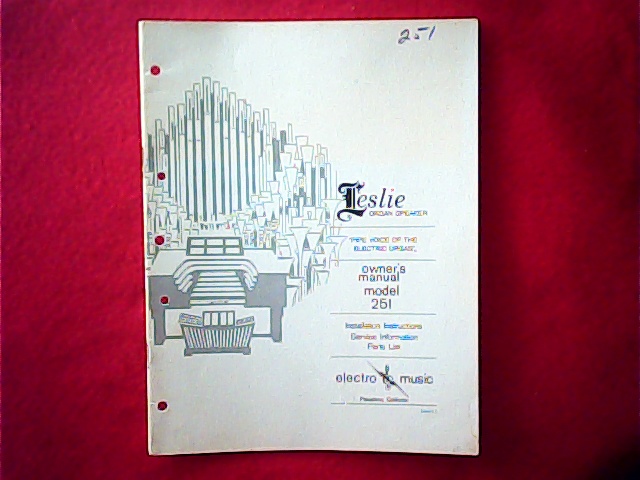 Leslie model 251 Owner's Manual