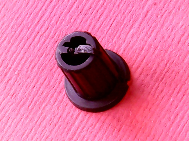 Knob Black 6mm D-shape