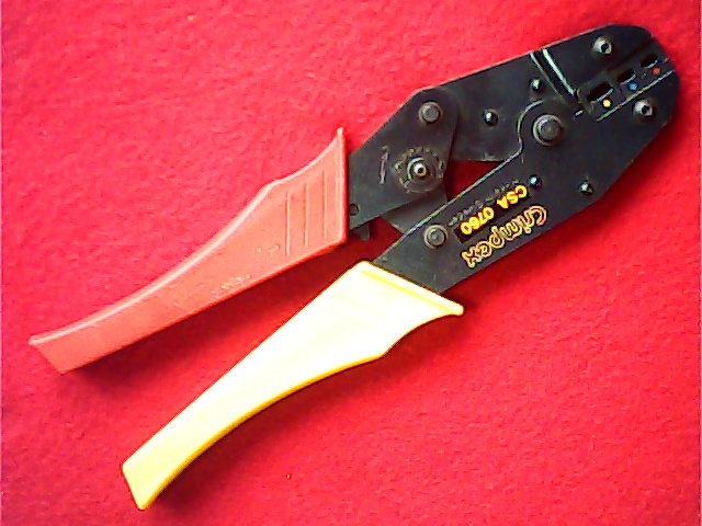 Krimptang Crimpex CSA 0760 geisoleerde kabelschoen Rd/Bl/Gl