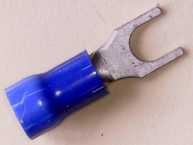 Kabelschoen Vork M4 1.5-2.5 mm Blauw Geïsoleerd