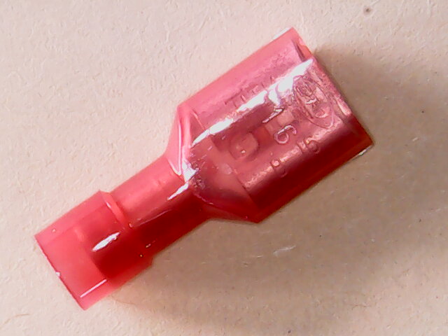 Kabelschoen Vlakstekker 6.3x0.8 mm Huls 0.5-1 mm Rood Vol Geïsoleerd