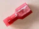 Kabelschoen Vlakstekker 6.3x0.8 mm Huls 0.5-1 mm Rood Vol Geïsoleerd