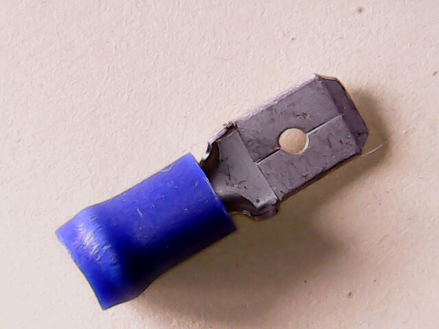 Kabelschoen Vlakstekker 6.3x0.8 mm 1.5-2.5 mm Blauw Geïsoleerd