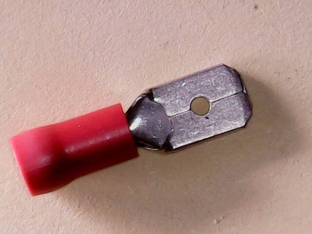 Kabelschoen Vlakstekker 6.3x0.8 mm 0.5-1 mm Rood Geïsoleerd