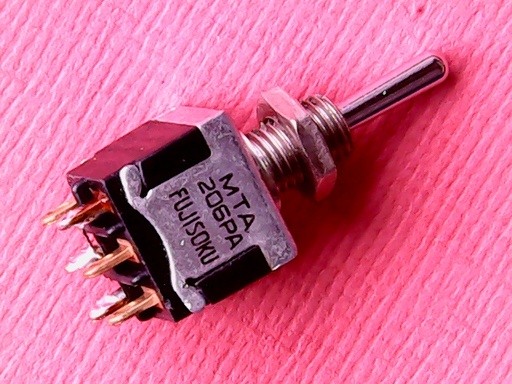 [VSS-007483] Toggle Switch Fujisoku MTA206PA (used) On-Off-On DPDT