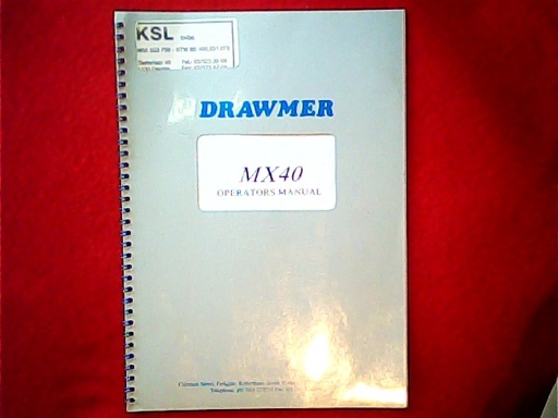 [VL-008369] Drawmer MX40 Operators Manual