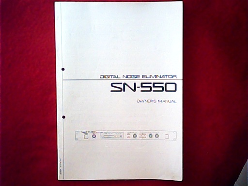 [VL-008374] Roland SN-550 Owner's Manual