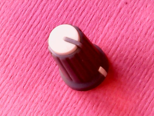 [VSK-008421] Knob Yamaha White 6mm D-shape