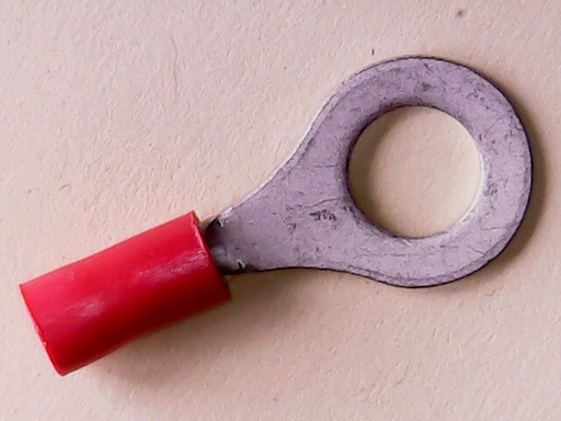 [VA-002595] Kabelschoen Oog  M6 0.5-1 mm Rood Geïsoleerd