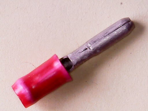 [VA-002608] Kabelschoen Penstekker 3 mm 0.5-1 mm Rood Geïsoleerd
