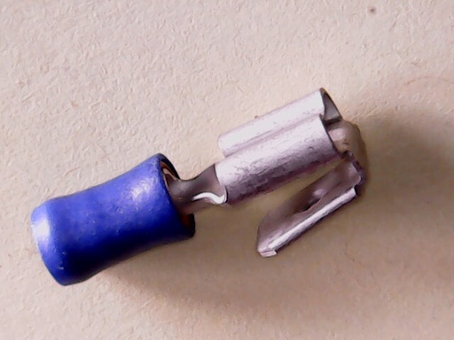 [VA-002631] Kabelschoen Vlakstekker 6.3x0.8 mm Huls met Tab 1.5-2.5 mm Blauw Geïsoleerd