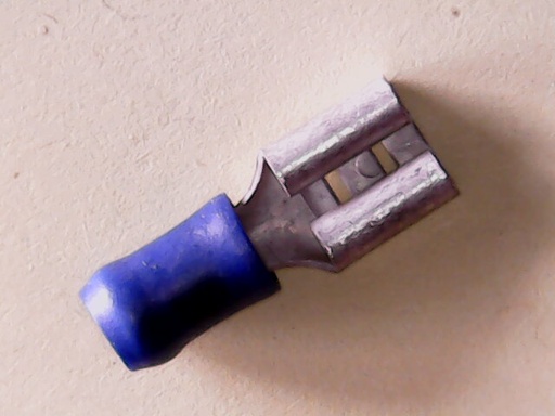 [VA-002629] Kabelschoen Vlakstekker 6.3x0.8 mm Huls 1.5-2.5 mm Blauw Geïsoleerd