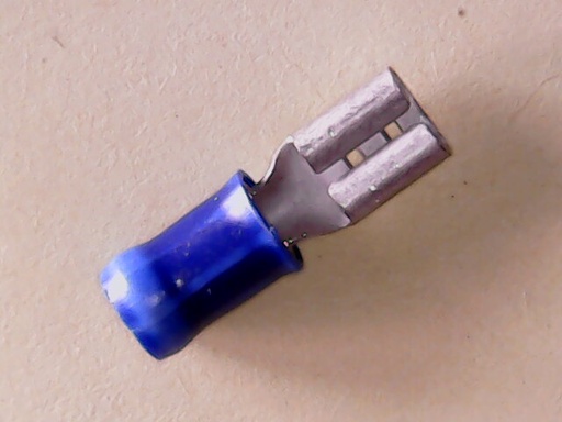 [VA-002627] Kabelschoen Vlakstekker 4.8x0.8 mm Huls 1.5-2.5 mm Blauw Geïsoleerd