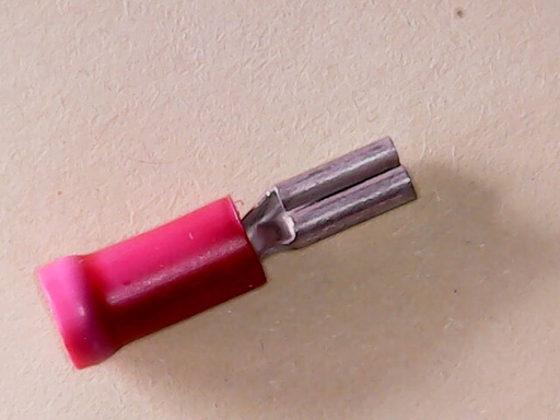 [VA-002625] Kabelschoen Vlakstekker 2.8x0.5 mm Huls 0.5-1 mm Rood Geïsoleerd