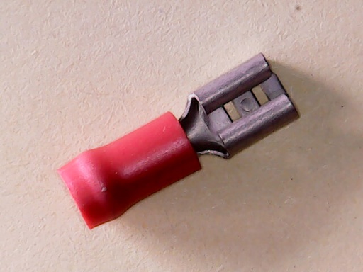 [VA-002626] Kabelschoen Vlakstekker 4.8x0.8 mm Huls 0.5-1 mm Rood Geïsoleerd