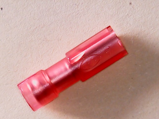 [VA-002639] Kabelschoen Vlakstekker 2.8x0.5 mm Huls 0.5-1 mm Rood Vol Geïsoleerd